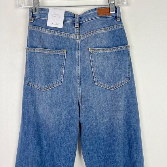 NWT Subdued Wide Leg Jeans Ripped Distressed High Rise Size 2 NEW - Picture 8 of 11